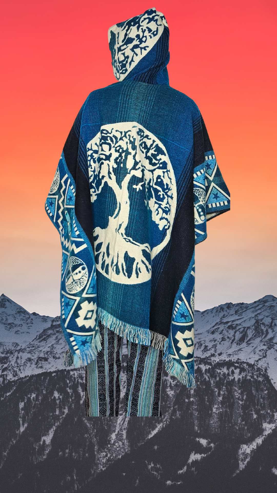 Tree of Life Unique Andean Poncho Unisex