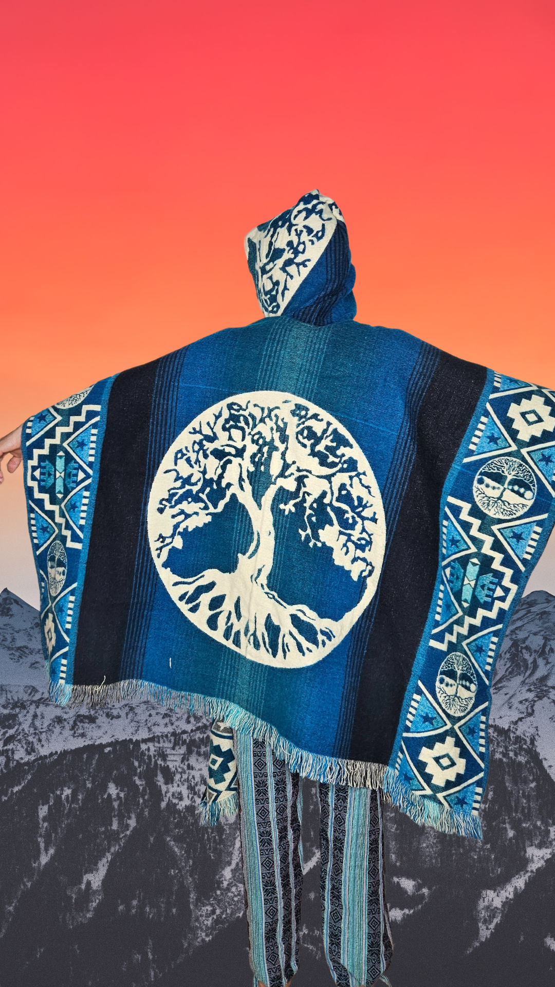 Tree of Life Unique Andean Poncho Unisex