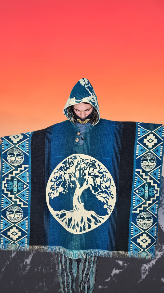 Tree of Life Unique Andean Poncho Unisex